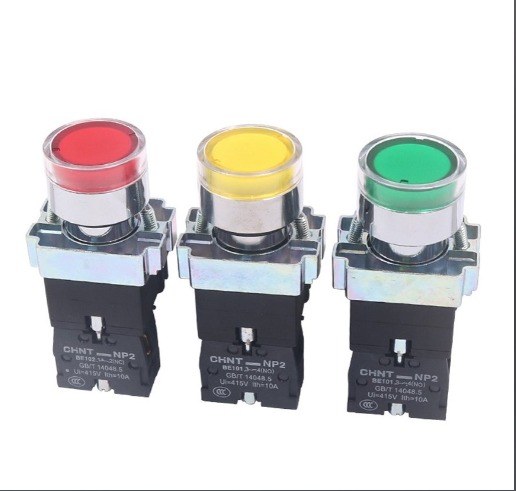 BOTON DE COMANDO METAL LED 220V NP2