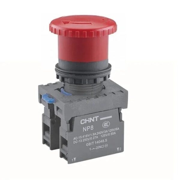 BOTON DE EMERGENCIA CON ENCLAVE NP8-01M/11ZS IP65 30MM 1NC