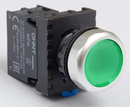 BOTON DE COMANDO METAL LED 220V NP8